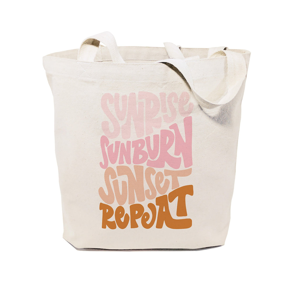 Sunrise Sunburn Sunset Repeat Cotton Canvas Tote Bag by The Cotton & Canvas Co.