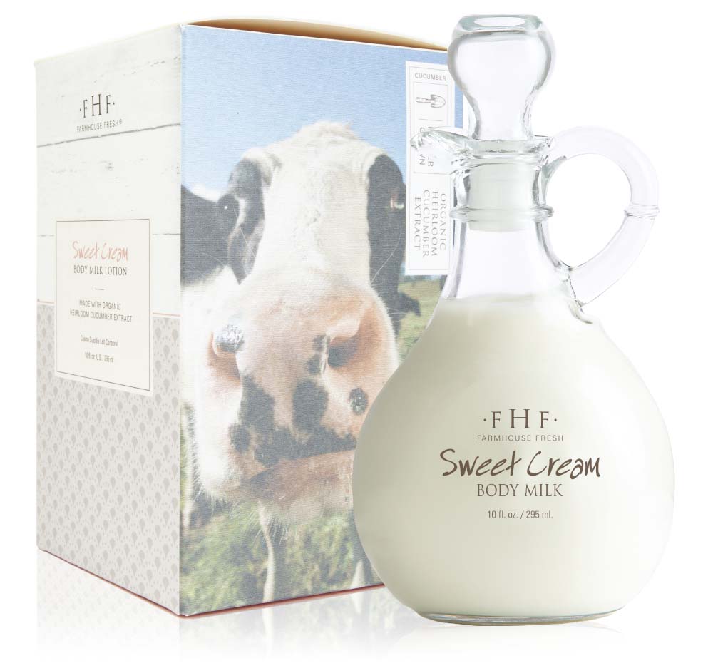 Sweet Cream Body Milk Lotion - Decorative Cruet by FarmHouse Fresh skincare