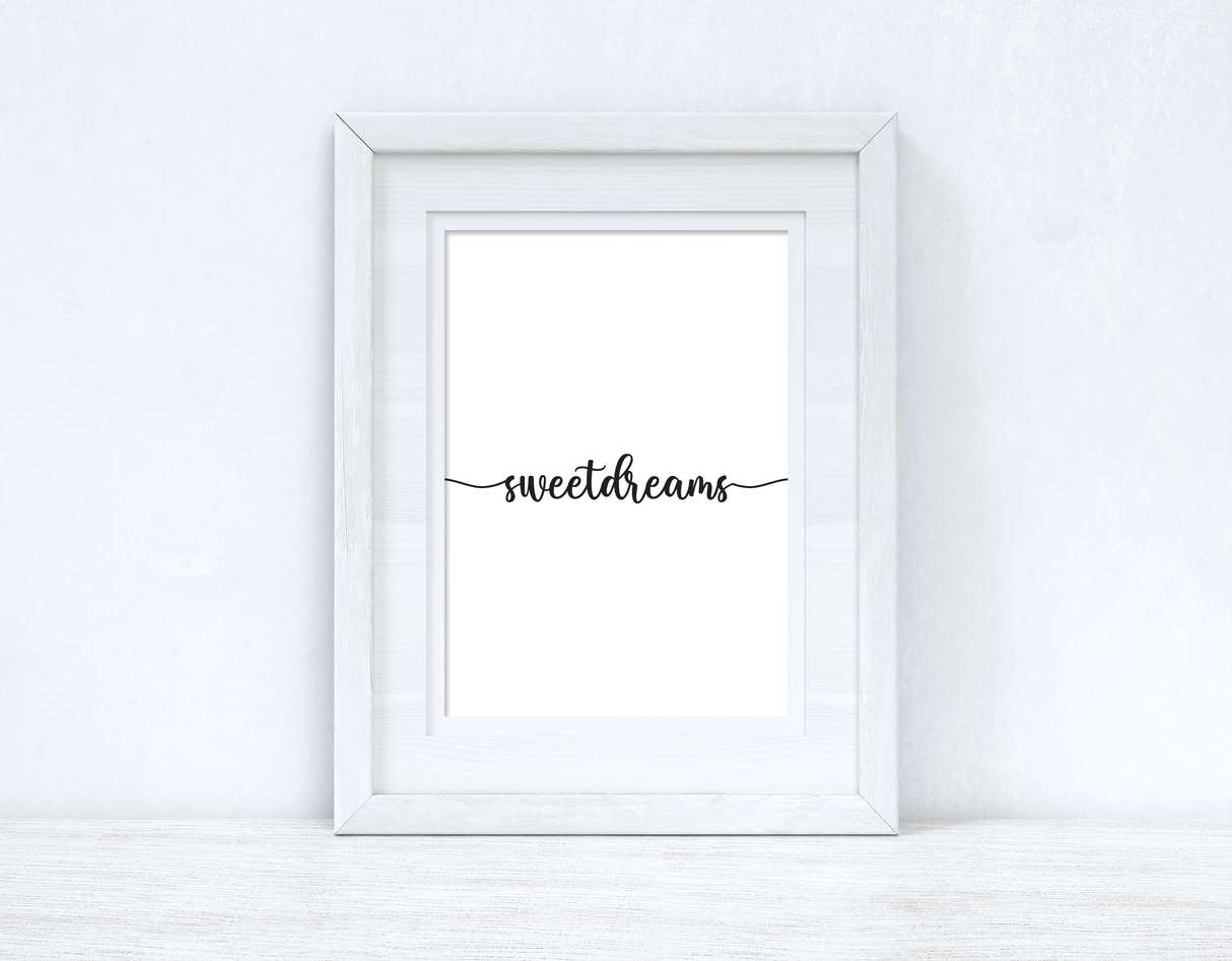 Sweetdreams Line Bedroom Simple Decor Print by WinsterCreations™ Official Store