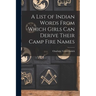 A List of Indian Words From Which Girls Can Derive Their Camp Fire Names