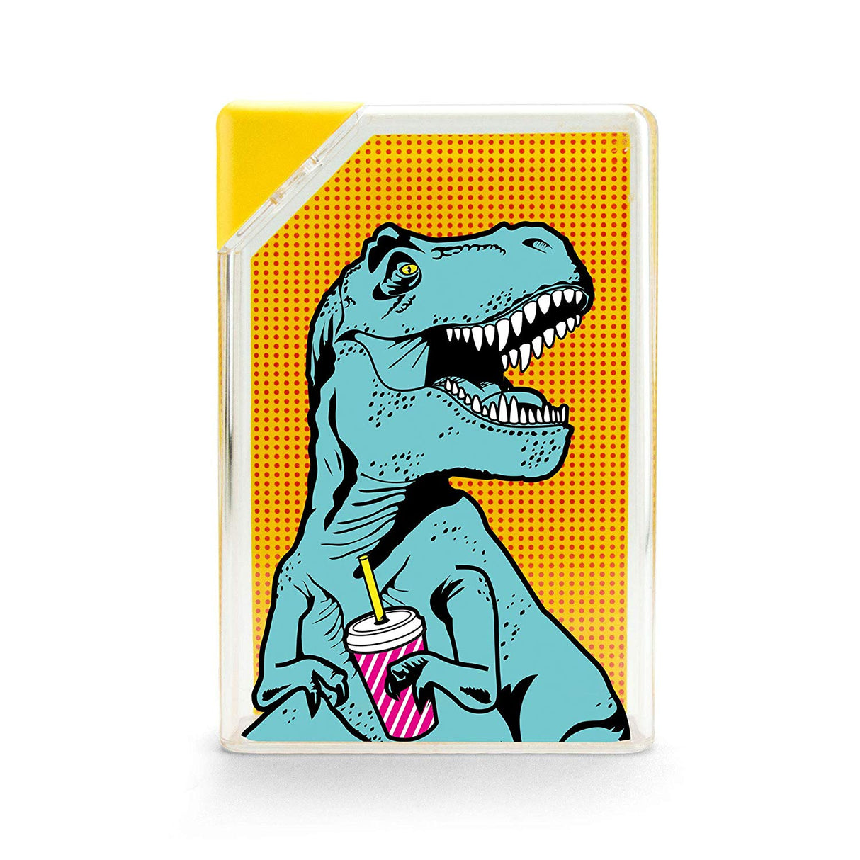 T-Rex Flask Style Pop Art Water Bottle | Flat Profile Fits in Handbag | BPA Free and Dishwasher Safe by The Bullish Store