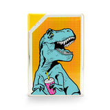 T-Rex Flask Style Pop Art Water Bottle | Flat Profile Fits in Handbag | BPA Free and Dishwasher Safe by The Bullish Store