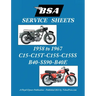 BSA C15-C15t-C15s-C15ss-B40-Ss90-B40e 'Service Sheets' 1958-1967