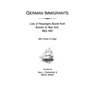 German Immigrants: Lists of Passengers Bound from Bremen to New York, 1863-1867, with Places of Origin
