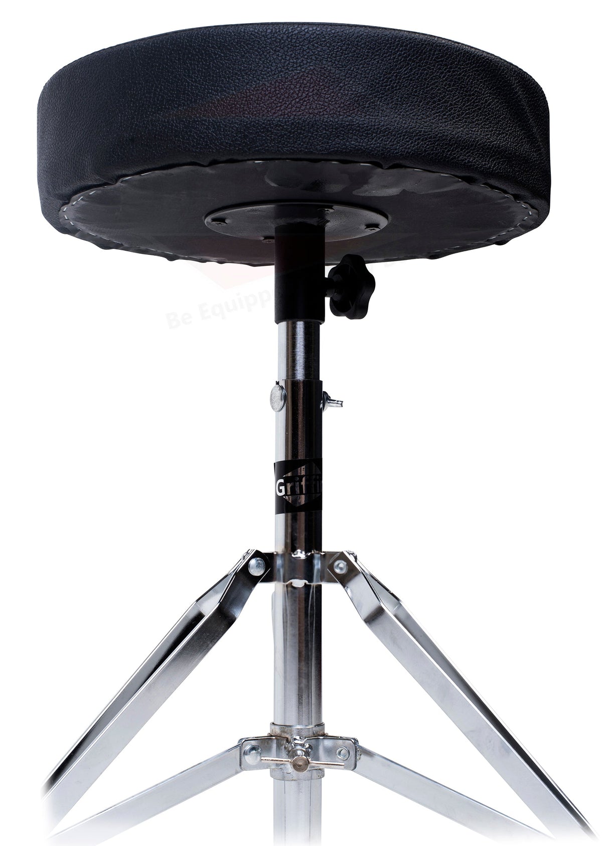 Drum Throne Stand by GRIFFIN - Padded Drummer’s Seat - Drum Set Percussion Chair for Adults - Musicians Guitar Stool Double Braced Hardware by GeekStands.com