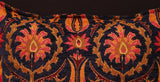 Suzani Tulip Chenille Turkish Decorative Pillow by Bareens Designer Rugs