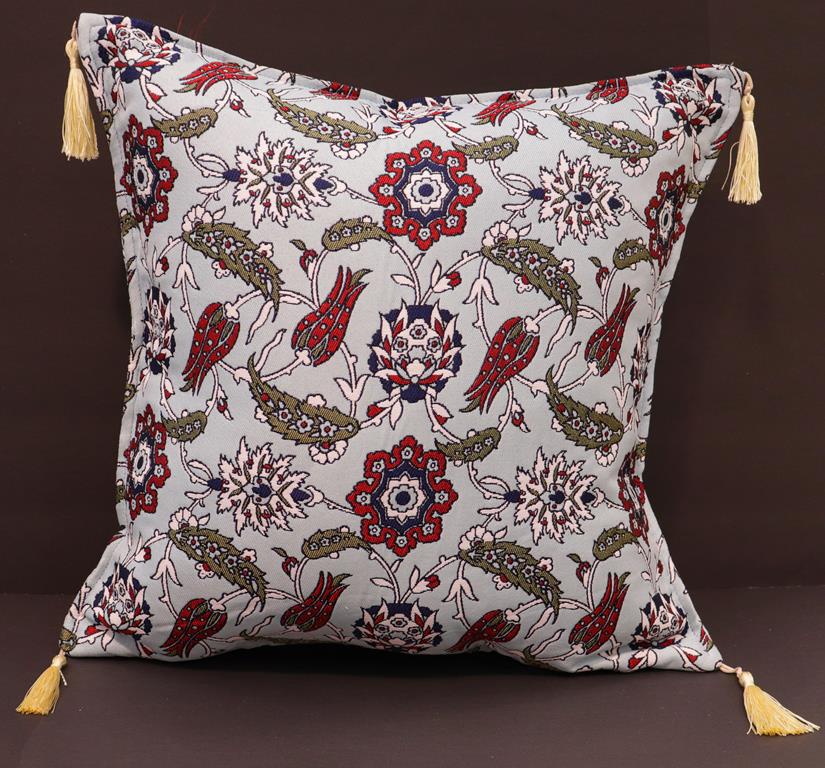 Amelia Mangolia Chenille Turkish Decorative Pillow by Bareens Designer Rugs