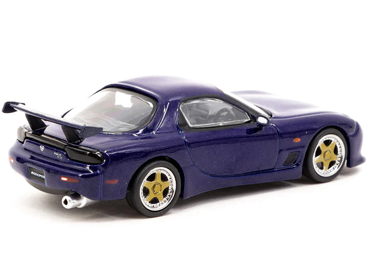 Mazda RX-7 FD3S Mazdaspeed A-Spec RHD (Right Hand Drive) Innocent Blue Mica "Global64" Series 1/64 Diecast Model Car by Tarmac Works