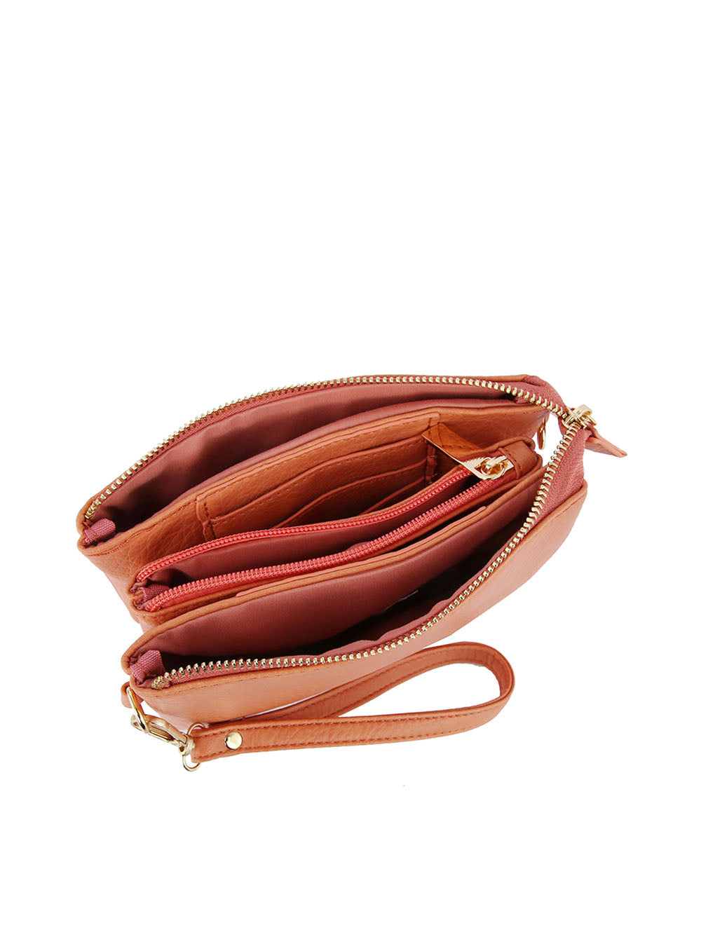 Tripe comparament convertible clutch crossbody wristlet by hfstylish