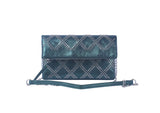 Metallic studded flap clutch by hfstylish