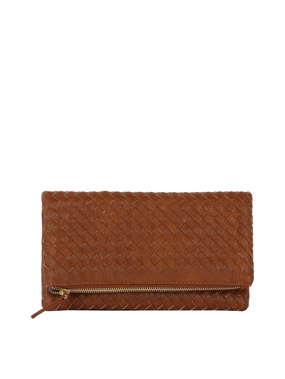 Woven front flap clutch by hfstylish