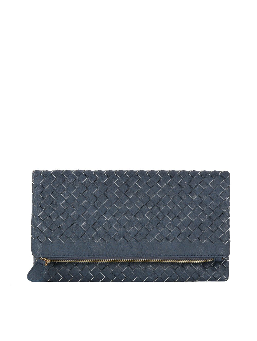 Woven front flap clutch by hfstylish