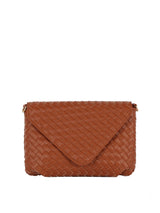 Woven Front flap tripe comparament convertible clutch crossbody wristlet by hfstylish