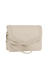 Front flap tripe comparament convertible clutch crossbody wristlet by hfstylish