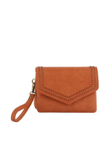 Front flap tripe comparament convertible clutch crossbody wristlet by hfstylish