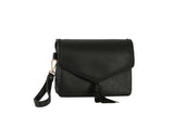 Tassel front flap triple entry wristlet crossbody by hfstylish