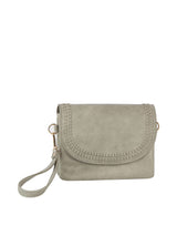 Front flap tripe comparament convertible clutch crossbody wristlet by hfstylish