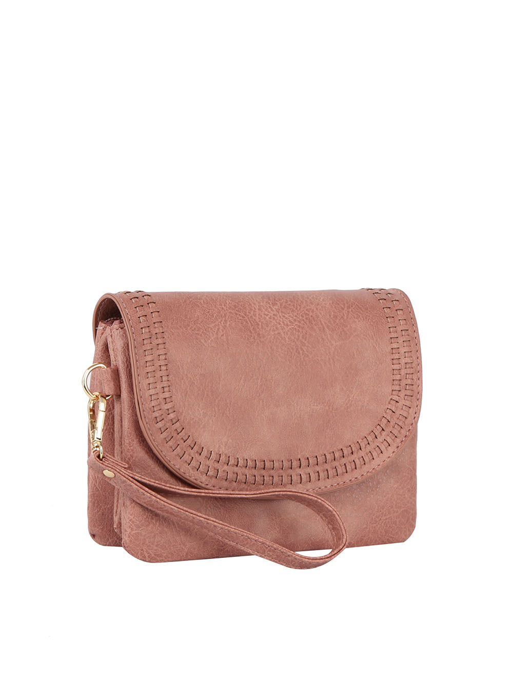 Front flap tripe comparament convertible clutch crossbody wristlet by hfstylish