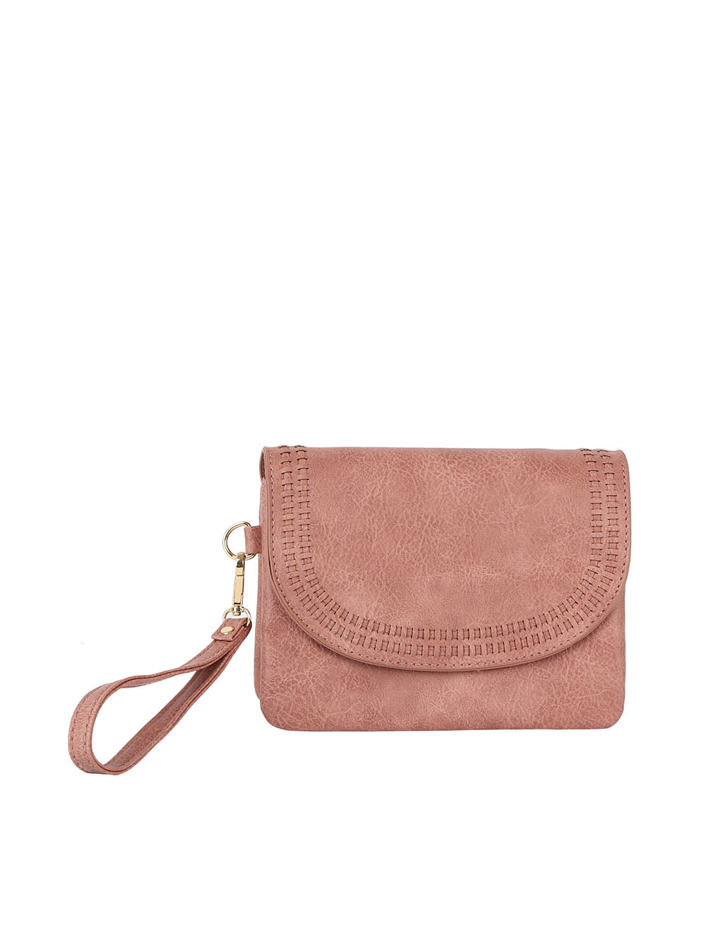 Front flap tripe comparament convertible clutch crossbody wristlet by hfstylish