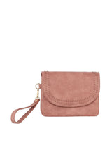 Front flap tripe comparament convertible clutch crossbody wristlet by hfstylish