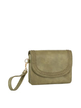 Front flap tripe comparament convertible clutch crossbody wristlet by hfstylish