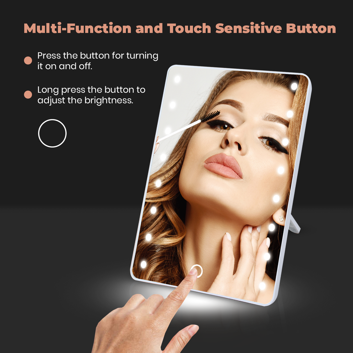 Smart Mirror Touchscreen Makeup Vanity by Pursonic