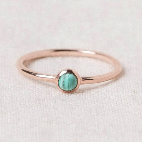 Genuine Malachite Silver, Gold or Rose Gold Ring by Tiny Rituals