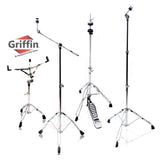 GRIFFIN Cymbal Stand Hardware Pack 4 Piece Set - Full Size Percussion Drum Hardware Kit Mount by GeekStands.com