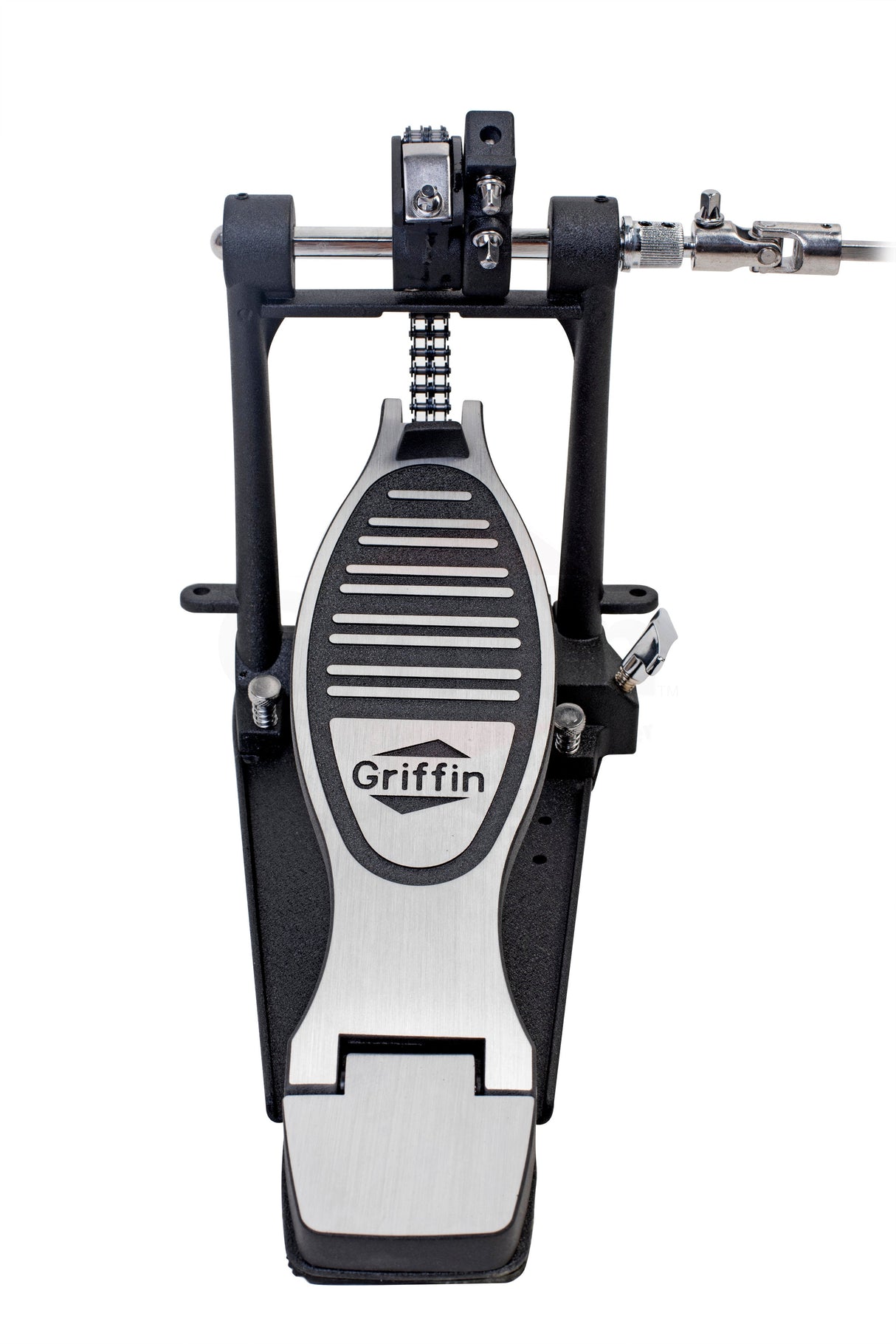 Double Kick Drum Pedal for Bass Drum by GRIFFIN - Deluxe Twin Set Foot Pedal - Quad Sided Beater Heads - Dual Pedal Two Chain Drive Hardware by GeekStands.com