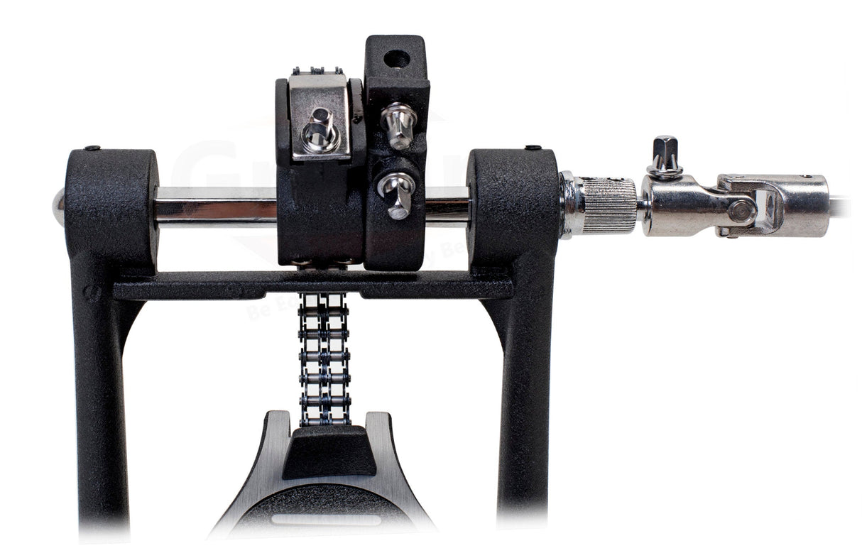 Deluxe Double Kick Drum Pedal for Bass Drum by GRIFFIN - Twin Set Foot Pedal - Quad Sided Beater by GeekStands.com