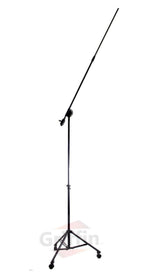 GRIFFIN Professional Studio Microphone Boom Stand with Casters - Extended Height Recording Mic Holder Tripod on Wheels - Tall Telescoping Arm Mount by GeekStands.com