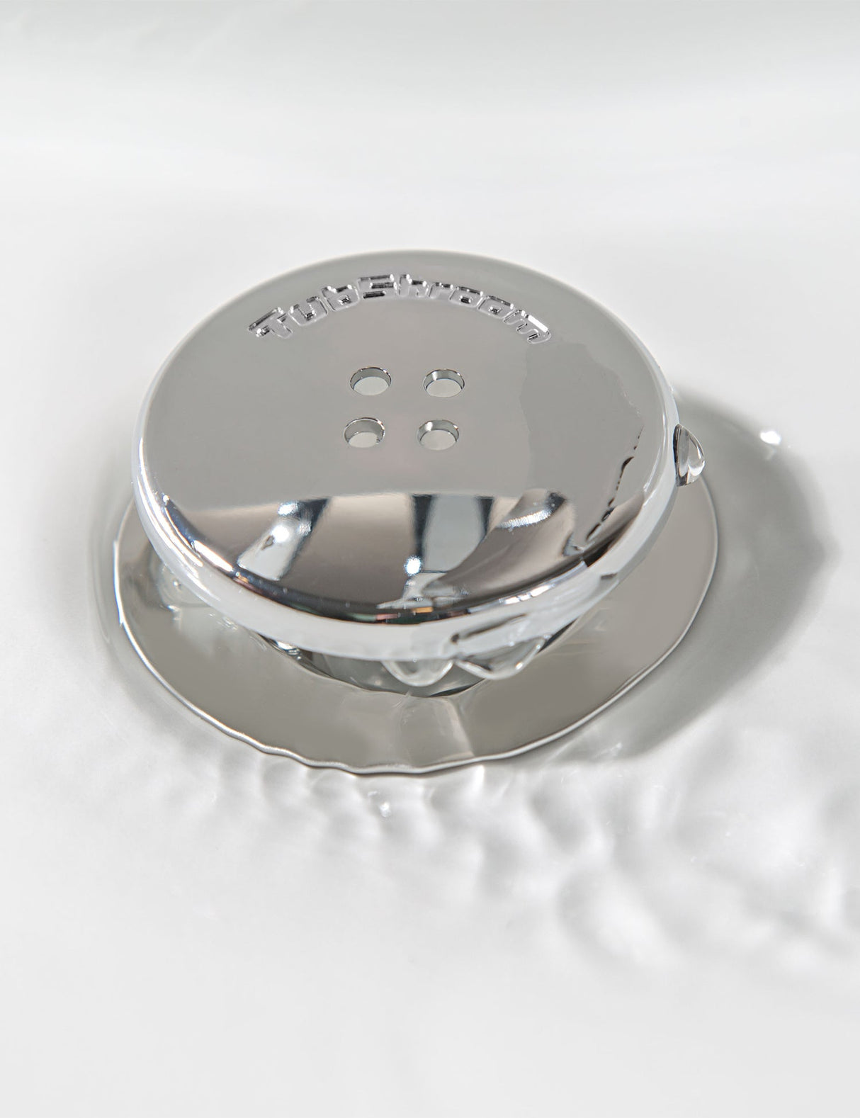 TubShroom® (Black Chrome) The Hair Catcher That Prevents Clogged Tub Drains by TubShroom.com