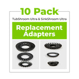 Replacement Adapters Pack for TubShroom Ultra and SinkShroom Ultra by TubShroom.com