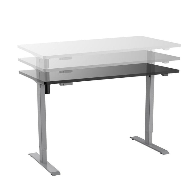 Techni Mobili Adjustable Sit to Stand Desk, Black by Level Up Desks