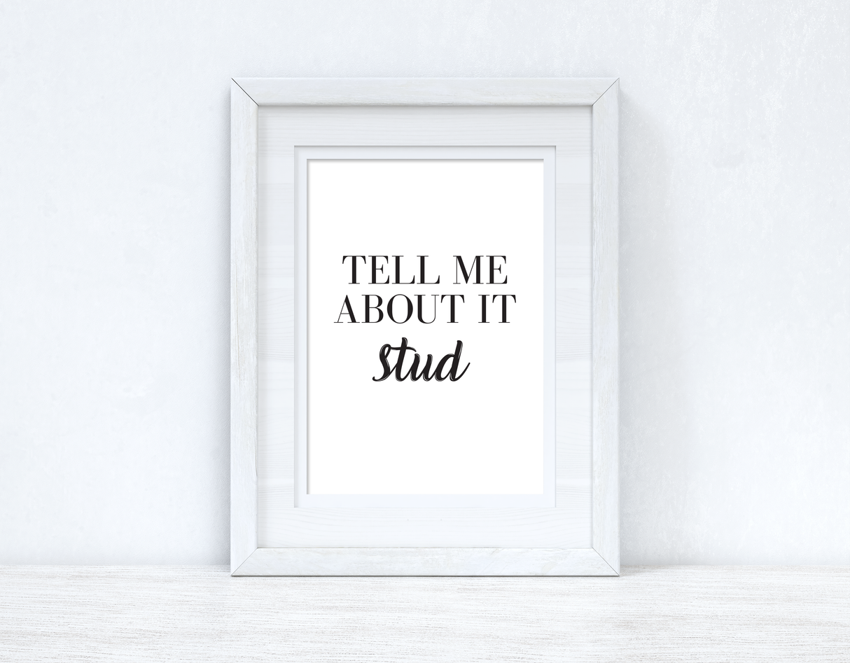 Tell Me About It Stud Grease Dressing Room Simple Wall Decor Print by WinsterCreations™ Official Store