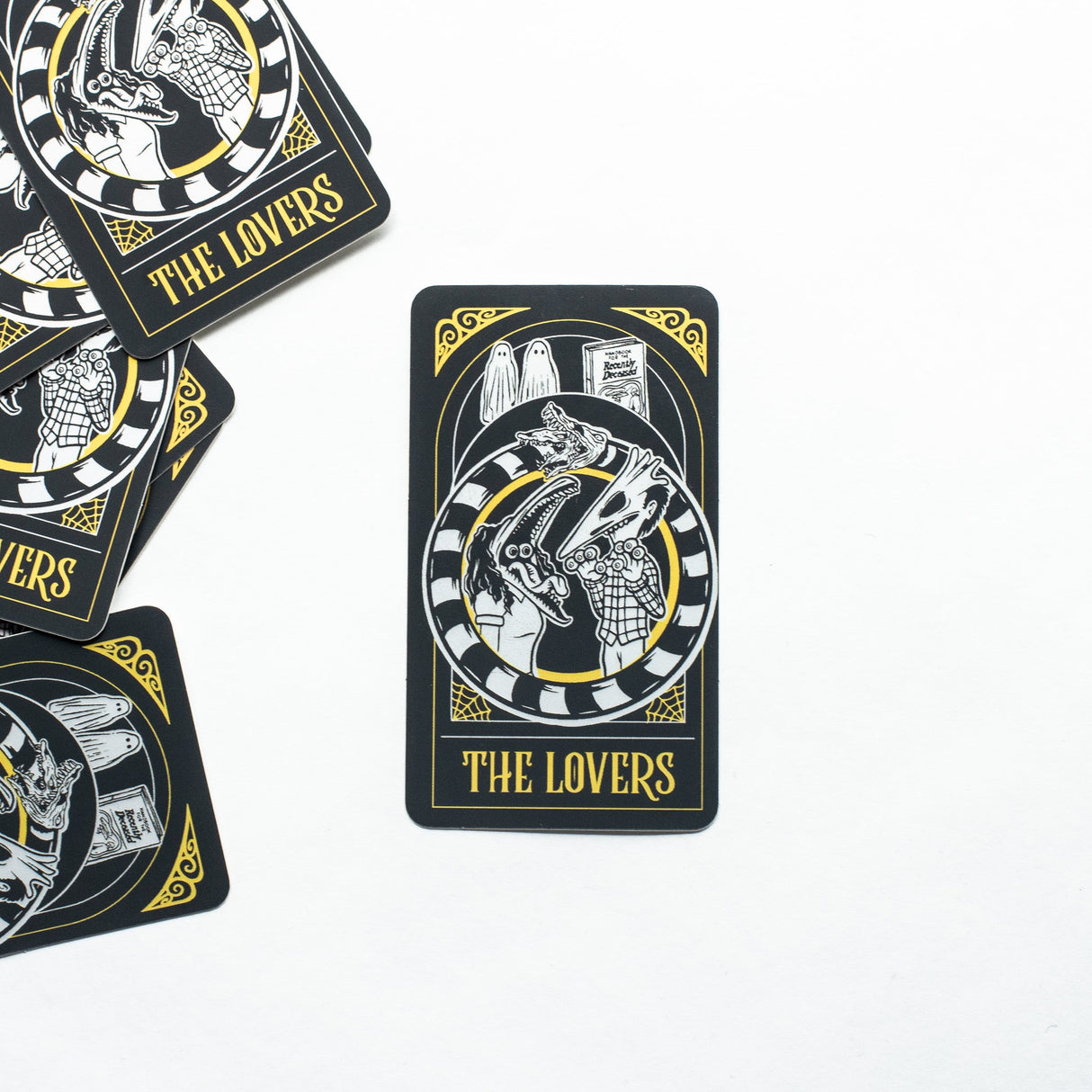 The Lovers Matte Metallic Tarot Card Sticker by Music City Creative