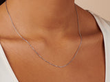 Cable Silver Chain Necklace by Little Sky Stone