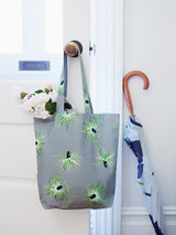 Tote Bag: Thistle on Grey by India & Purry