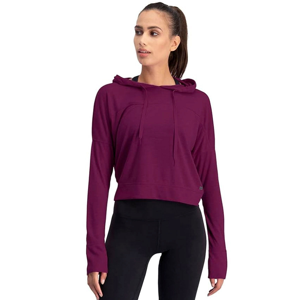 Three Sixty Six Women's Hoodie Crop Top by PROOZY