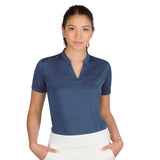 Three Sixty Six Women’s Short Sleeve Collarless Golf Polo by PROOZY