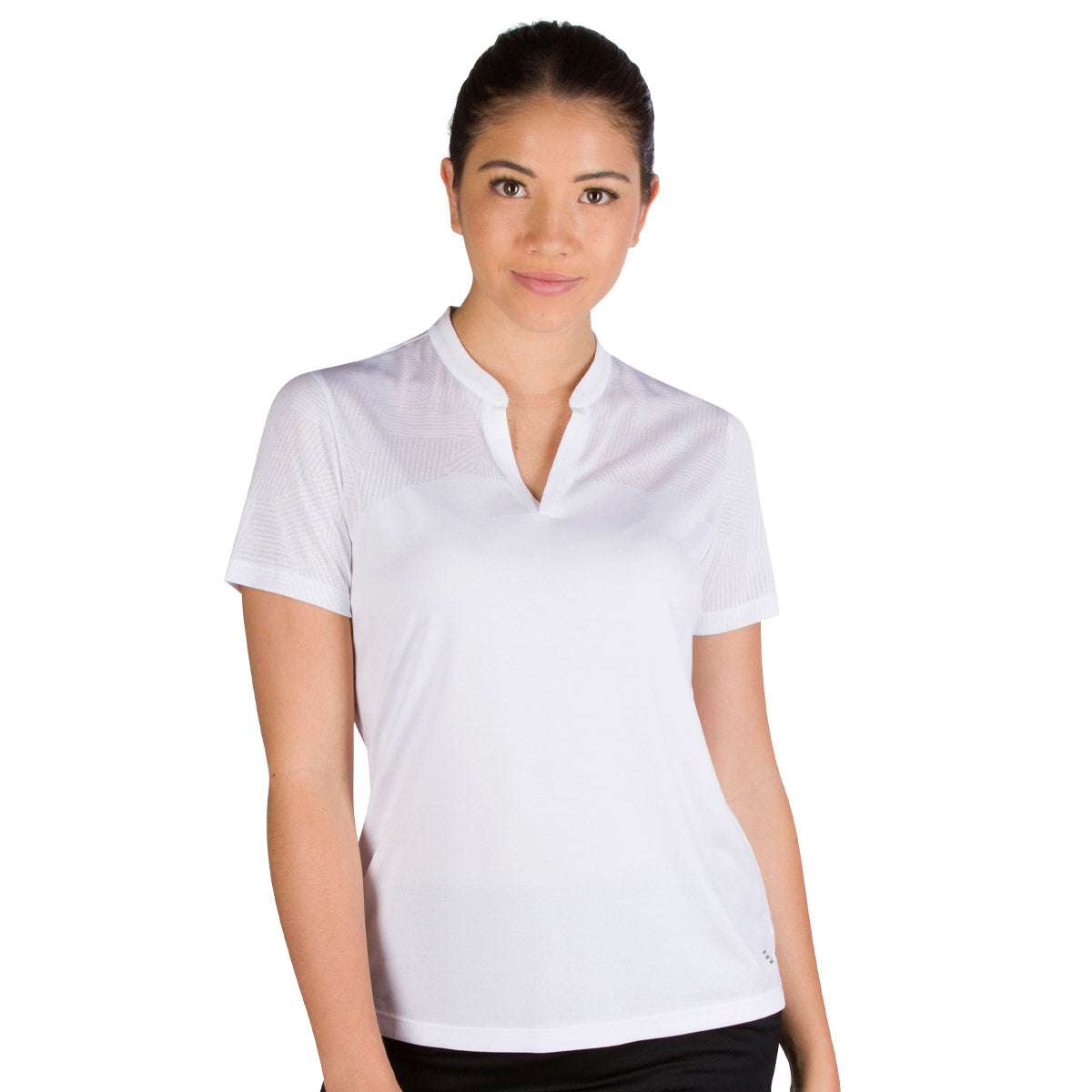 Three Sixty Six Women’s Short Sleeve Collarless Golf Polo by PROOZY