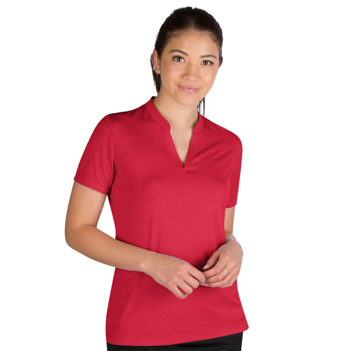 Three Sixty Six Women’s Short Sleeve Collarless Golf Polo by PROOZY