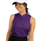 Three Sixty Six Women's Sleeveless 1/2 Zip Golf Polo by PROOZY