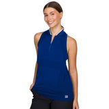 Three Sixty Six Women's Sleeveless Racer Tank Golf Polo by PROOZY