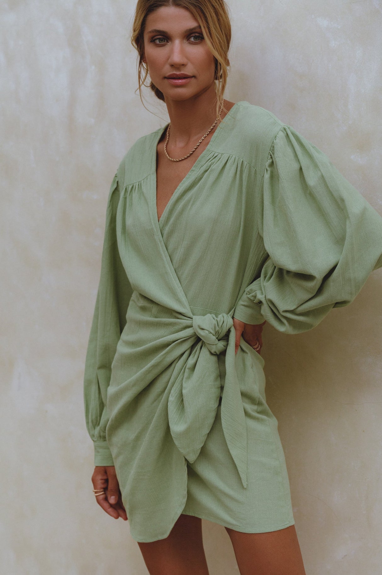 Ti Amo Linen Wrap Dress by ELF