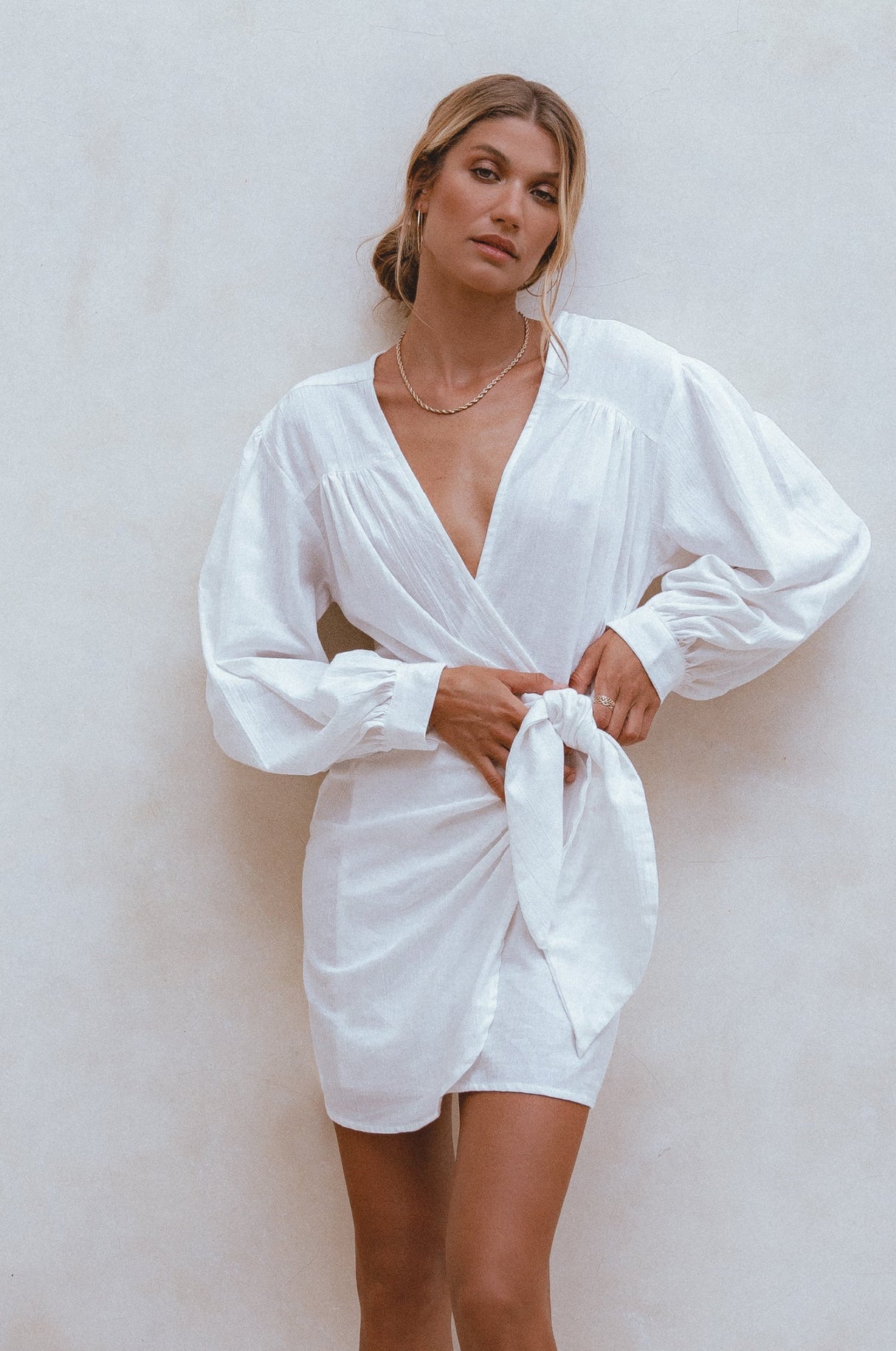 Ti Amo Linen Wrap Dress by ELF