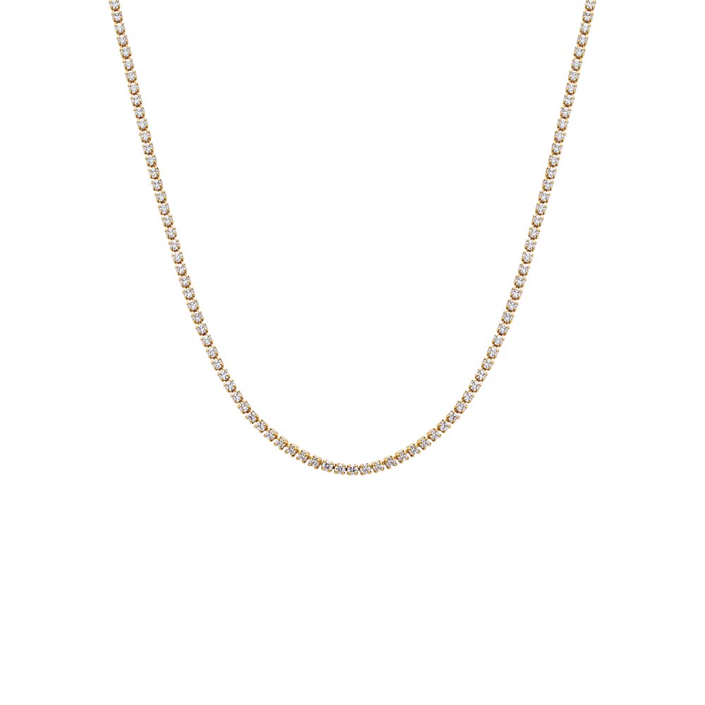 Classic Thin Tennis Necklace by By Adina Eden