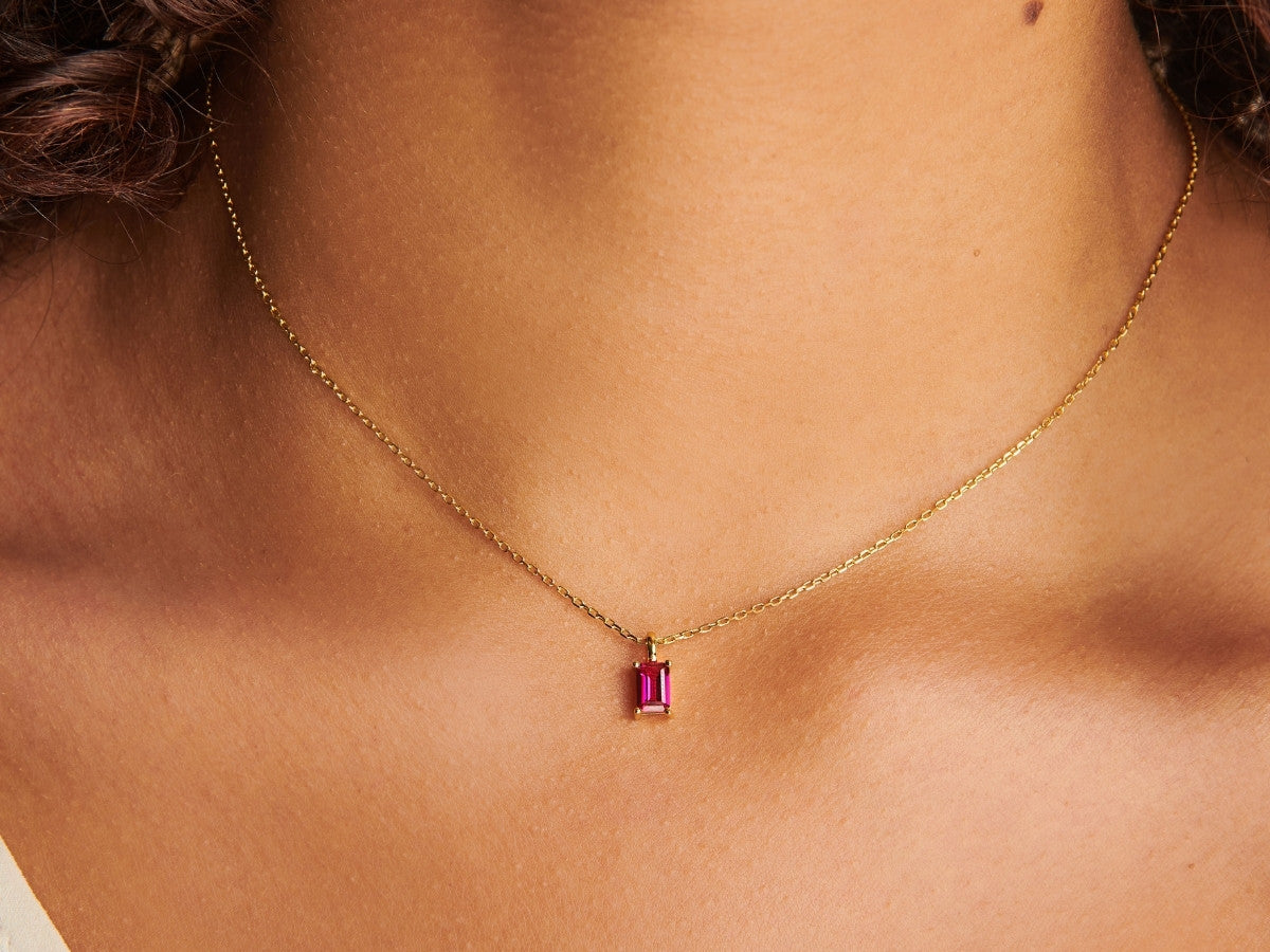 Ruby Necklace Charm by Little Sky Stone