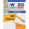Beginner Word Search Puzzle Book For Adults - Large Print: 101 Word Find Puzzles For Adults - Volume No. 1