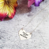 Tough as a Mother Heart Necklace by Salt and Sparkle